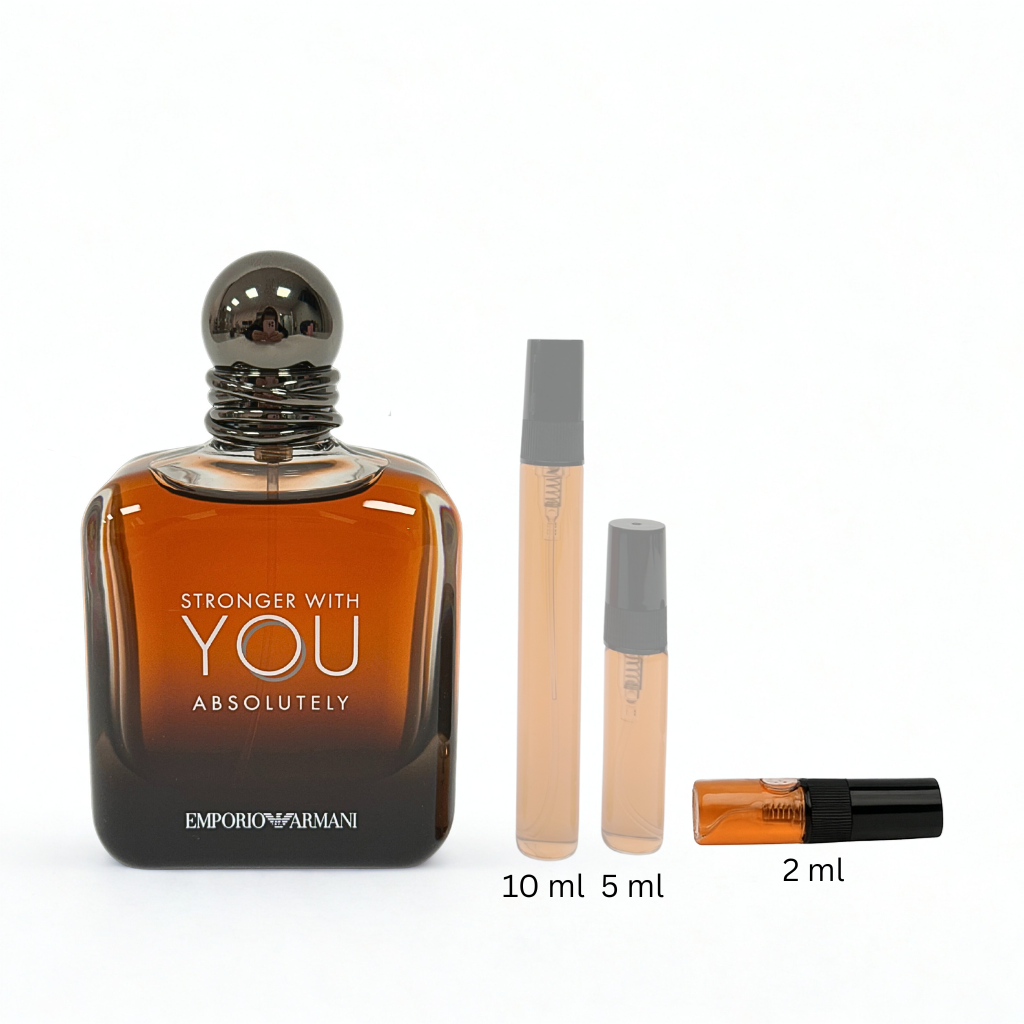 Парфюмна отливка на EMPORIO ARMANI Stronger With You Absolutely мъжки парфюм – интензивен аромат с ванилия, ром и кестен