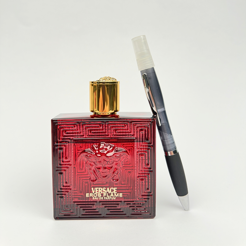 VERSACE Eros Flame мъжки парфюм отливка в химикал – интензивен аромат с цитруси, пипер и ванилия